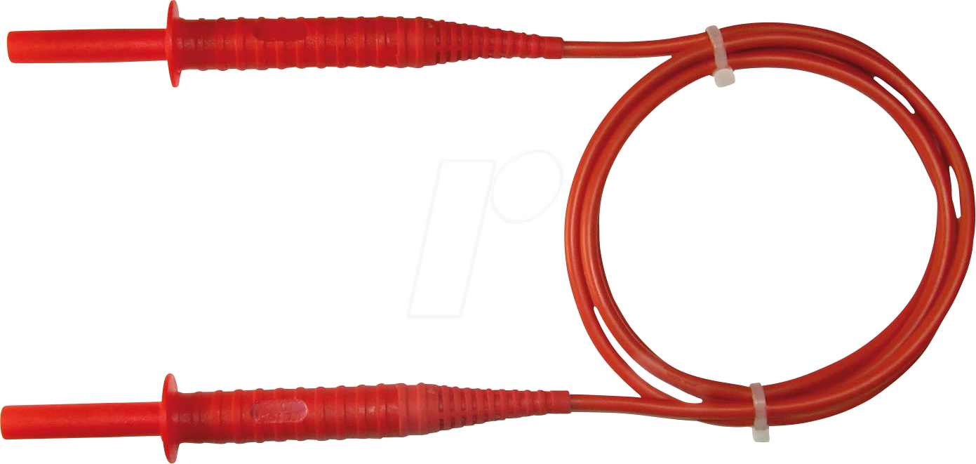 SONEL 1X8REBB - Prüfleitung, 1,8 m, rot, gesichert, 5 kV