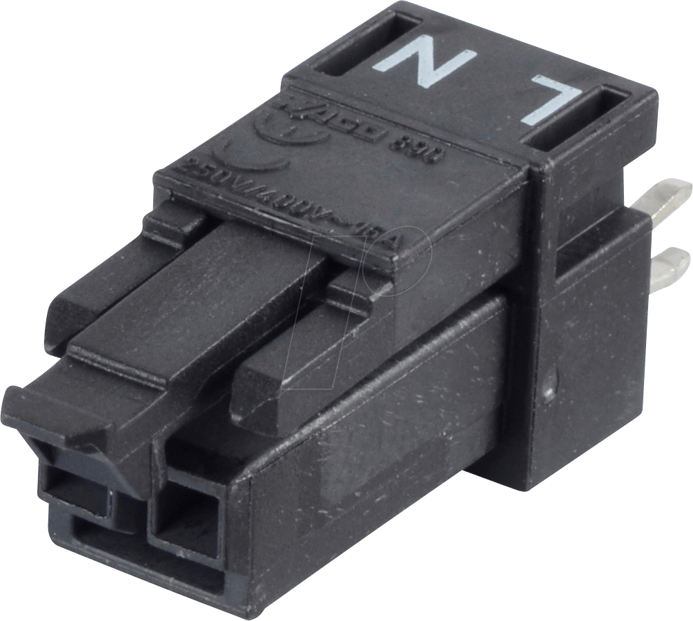 WAGO 890-802 - Mini PCB Buchse, für Leiterplatten, 2-pol, gerade