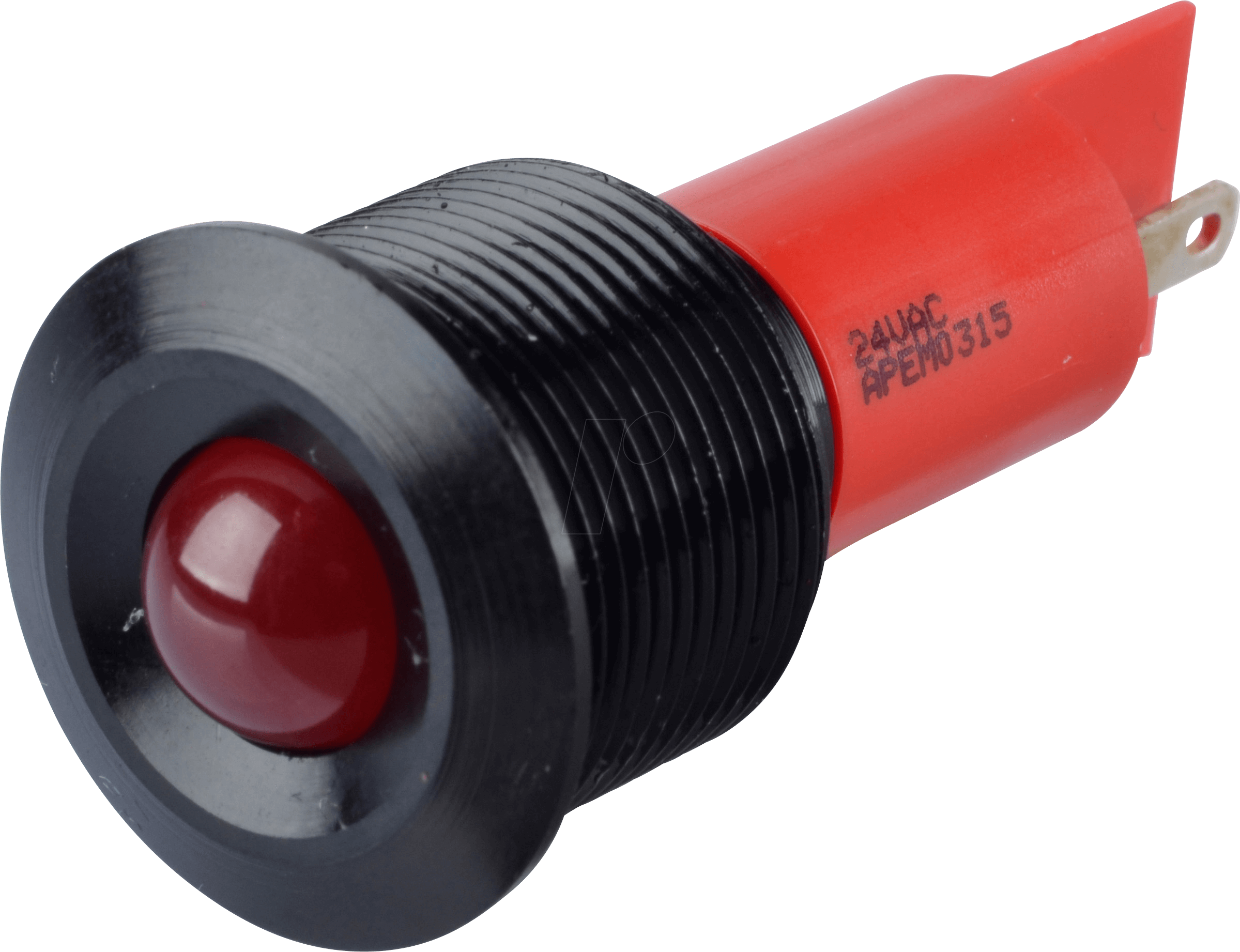 APM Q19P1B R24AE - LED-Signalleuchte, rot, 24 V, Ø 19 mm, vorstehend, FASTON