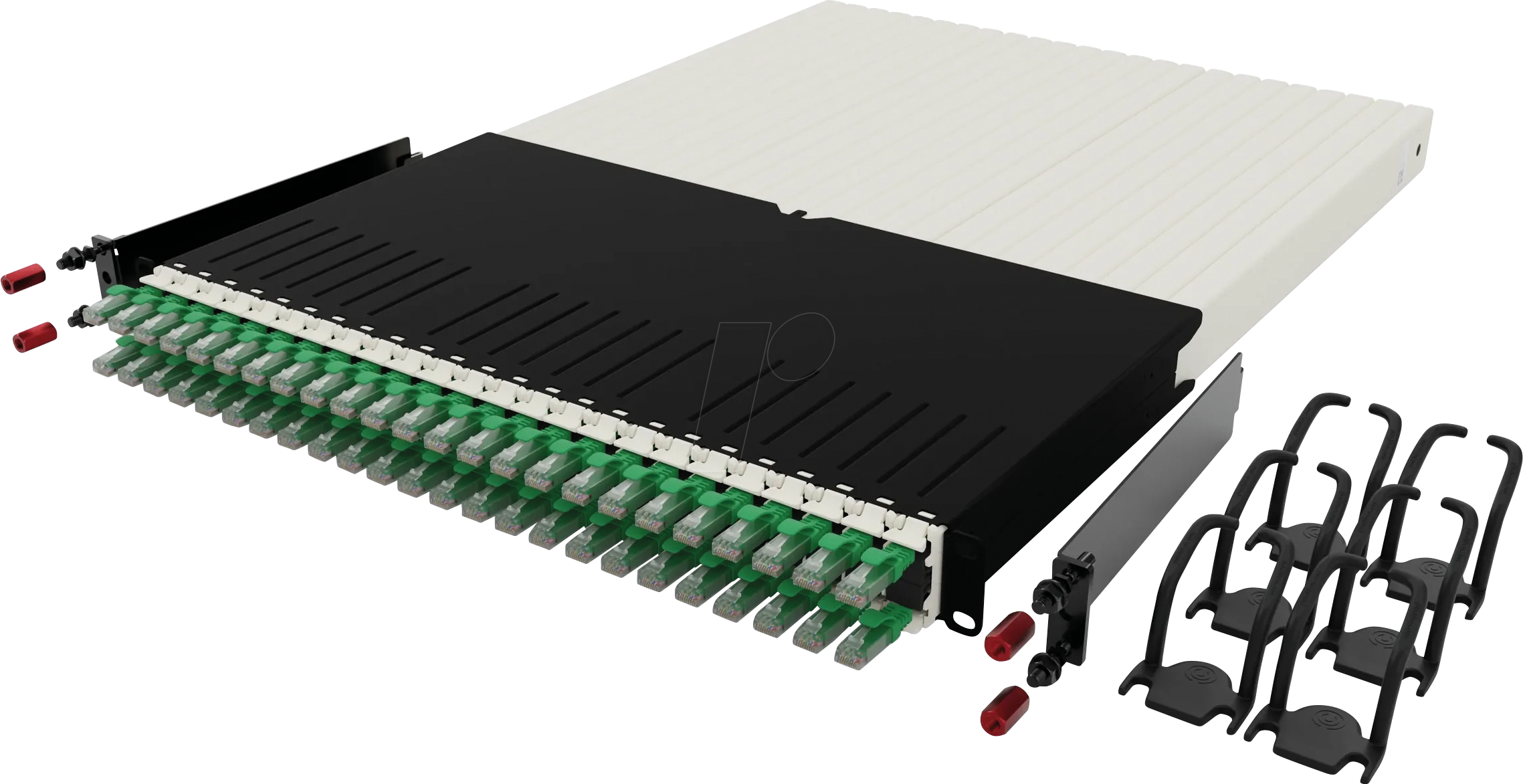 PB PONE30UTPGR - Kabelmanagementsystem, 24-Port, Cat.6a UTP, 1,8 m, grün