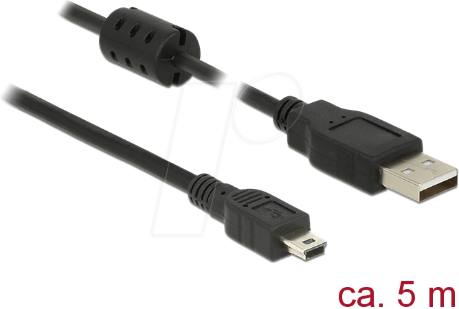 DELOCK 84916 - Delock Kabel USB 2.0 A Stecker > Mini-B Stecker 5,0 m