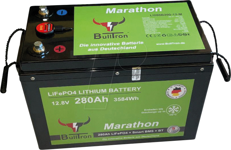 BULL 12.8-280M - Lithium-Akku, LiFePO4, 12,8 V, 280 Ah, Marathon