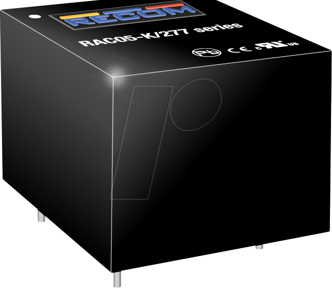 RAC05-05SK-277 - AC/DC-Wandler, 5 W, 85-305 V AC, 5 V DC, Modul