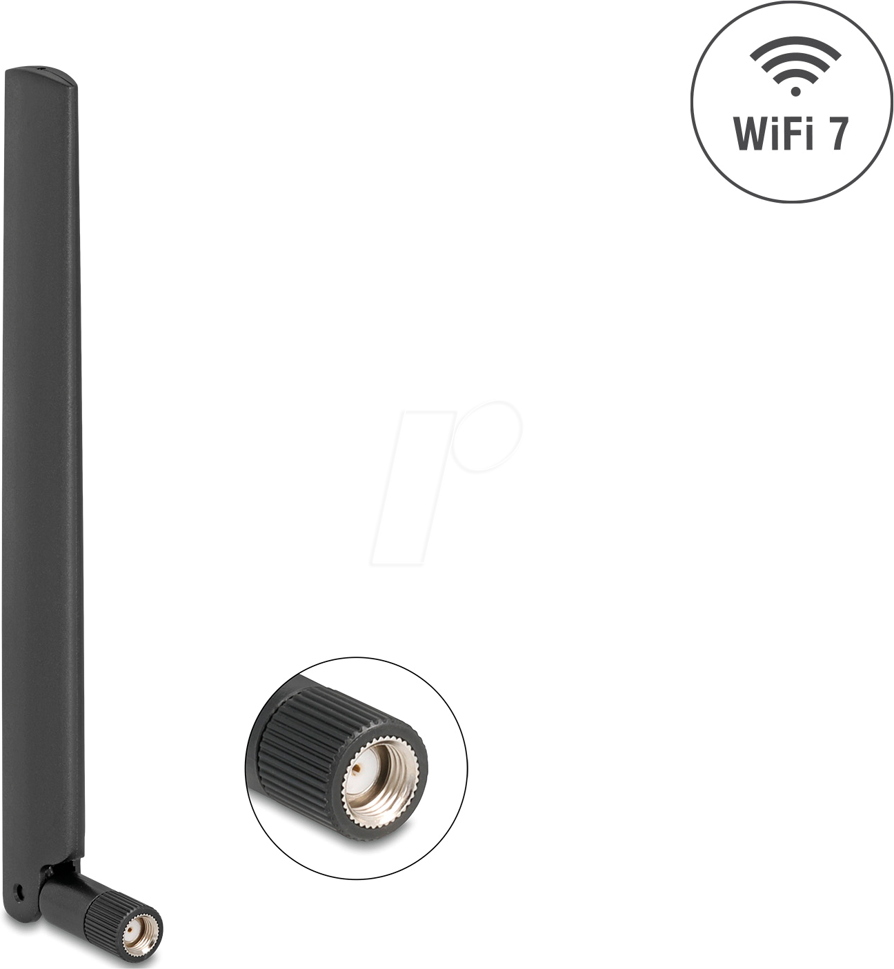DELOCK 81452 - Antenne RP-SMA Stecker, WLAN, omnidirektional, Kippgelenk