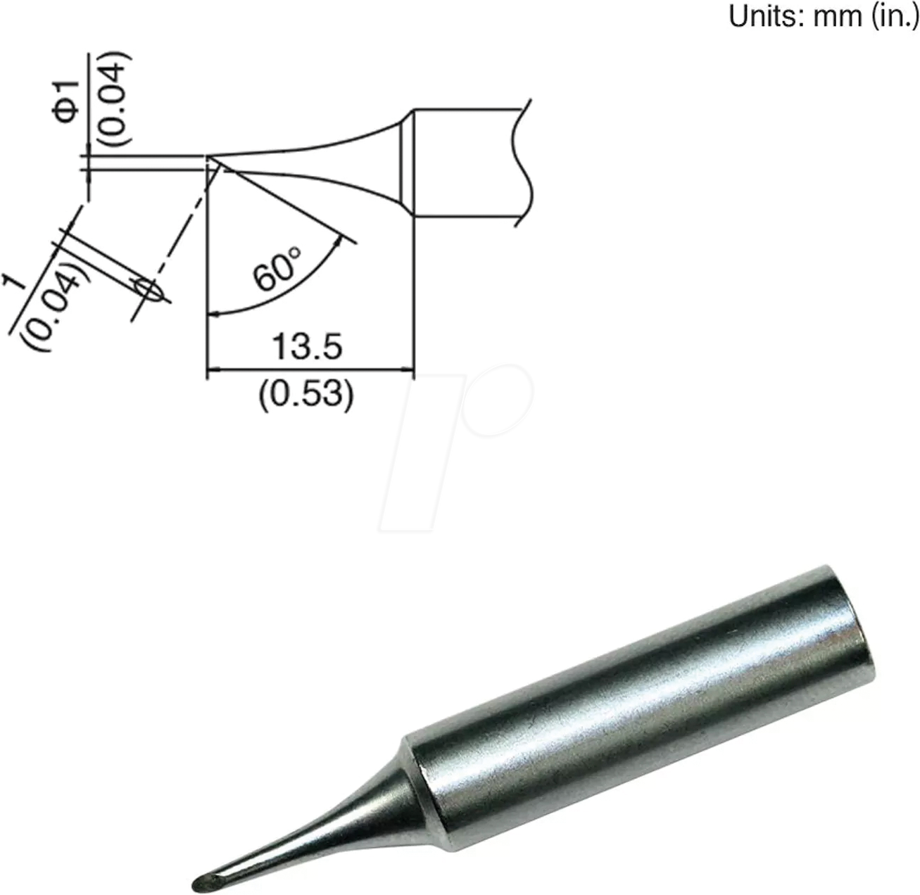 HAK T18-CF1 - Lötspitze T18-CF1, 1,0 mm, abgeschrägt