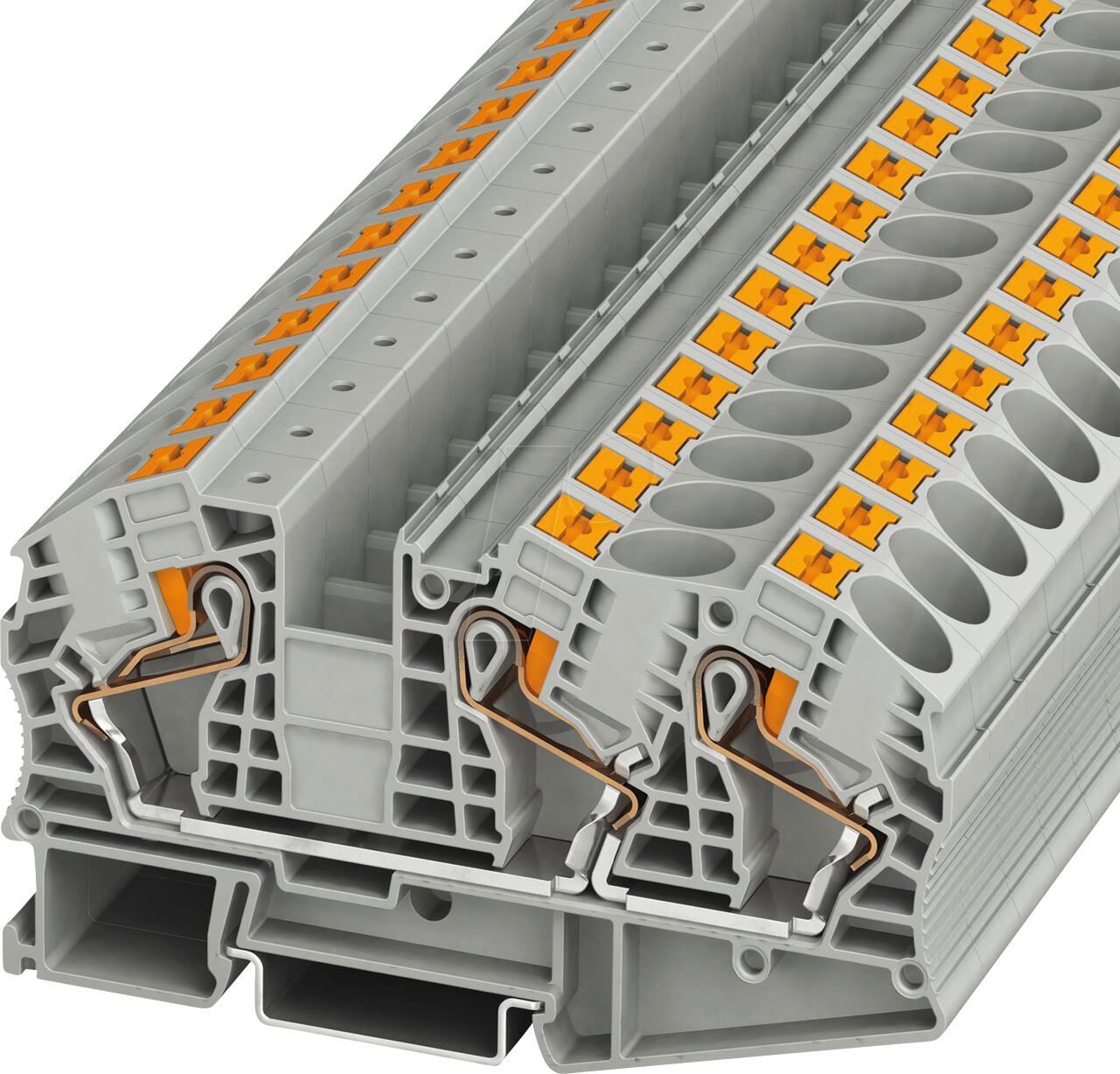 PT 16 TWIN N - Durchgangsklemme, PT 16-Twin grau
