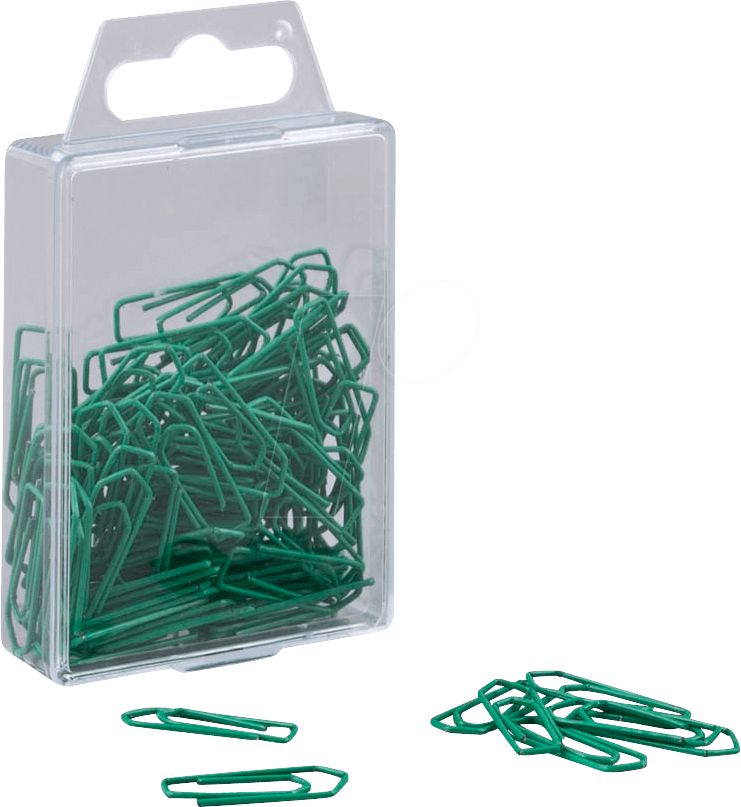 BKL 26LGN - Büroklammern, 26 mm, lackiert, grün, 100 Stück