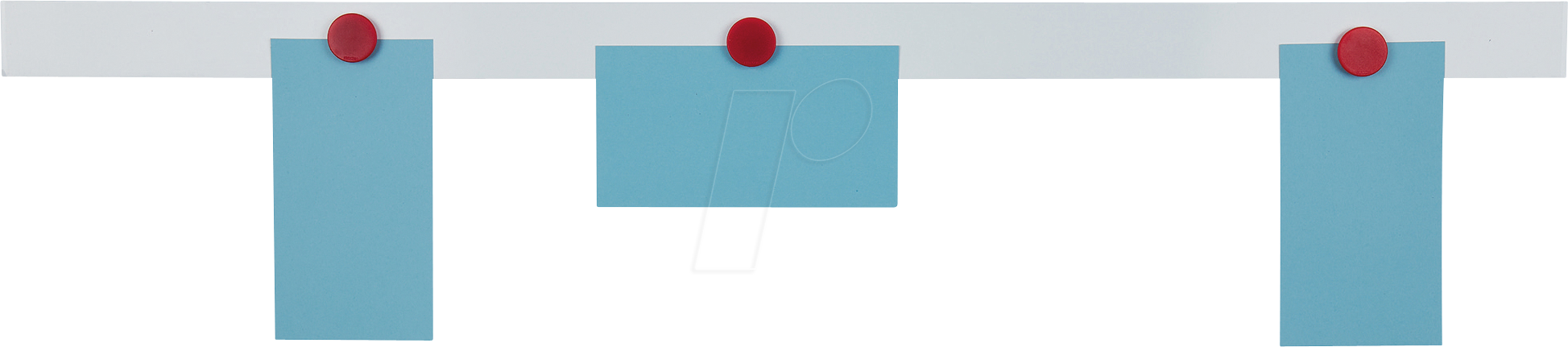 Thumbnail - FRANKEN ST1355 - Magnethaftleiste, 100 cm x 5 cm, weiß, 10 Stück