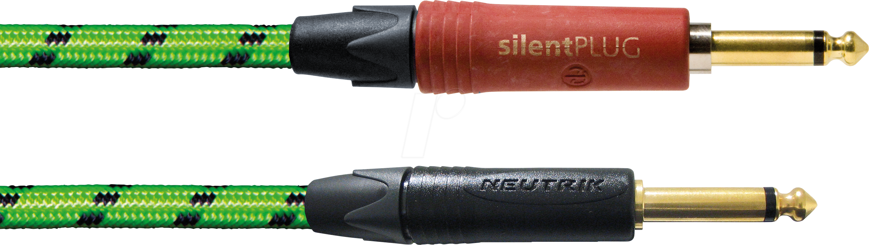 BLACKLIGHT 3PPGS - Instrumentenkabel BLACKLIGHT PP-SILENT, 3 m, grün, 6,3 mm Klinke