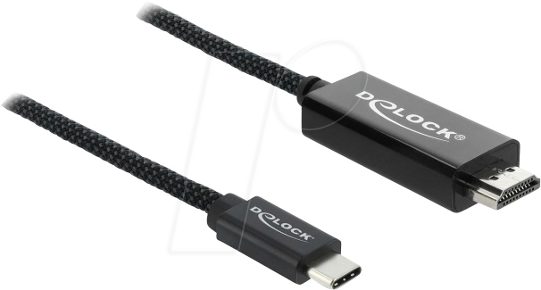 DELOCK 81704 - Adapterkabel USB-C > HDMI, 4K@60Hz mit Geflechtmantel, 2 m
