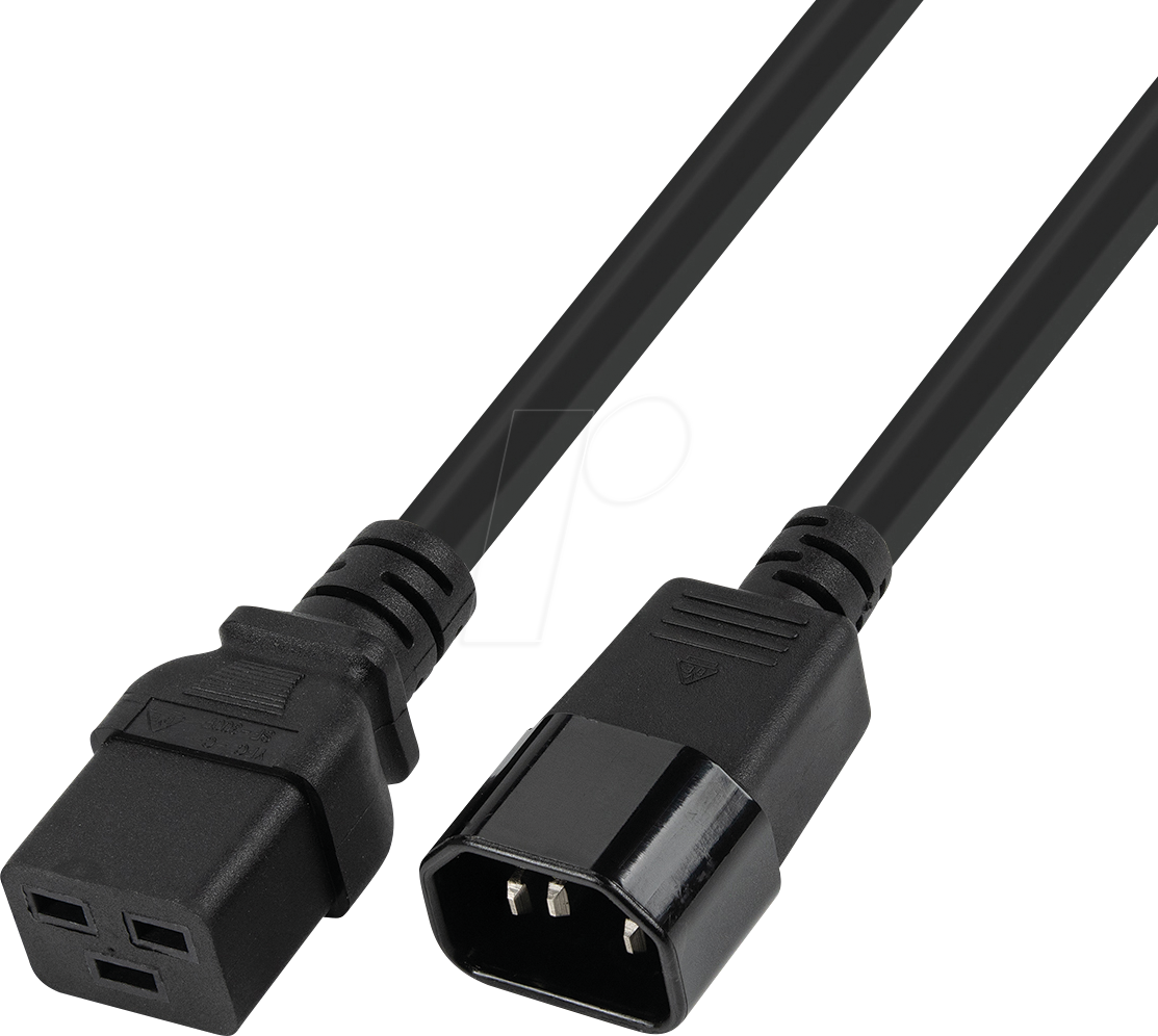 TTL 7130-1,8M - Netzkabel C19 auf C14, 1,8 m, schwarz