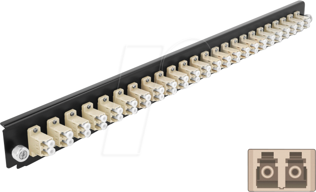Thumbnail - DELOCK 43359 - 19'' Spleißbox Frontblende, 24 Port, LC Duplex, beige