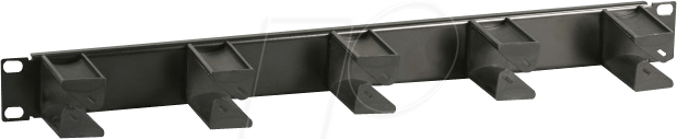 BOX 699982TS.1 - 19'' 1HE Kabelführungspanel, 5 x Kunststoffbügel