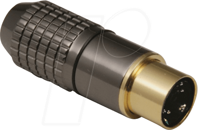 BKL 0204020 - Mini-DIN-Stecker - 6-pol, Metall, vergoldet