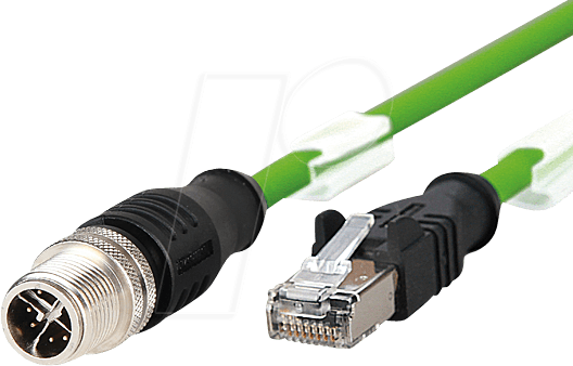 M12 RJ45 VBL802 - Verbindungsleitung M12-RJ45, 8-polig, 2m