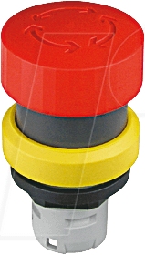 TA RKUV GB - Not-Aus-Taste, Einbau-Ø 16,2 mm