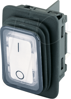 WIPPE 1935.3113 - Wippschalter, 2x Aus, transparent weiß, I-O