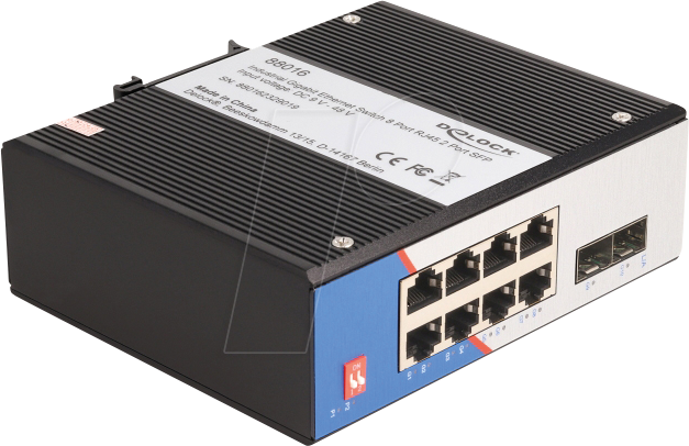 DELOCK 88016 - Switch, 10-Port, Gigabit Ethernet, SFP