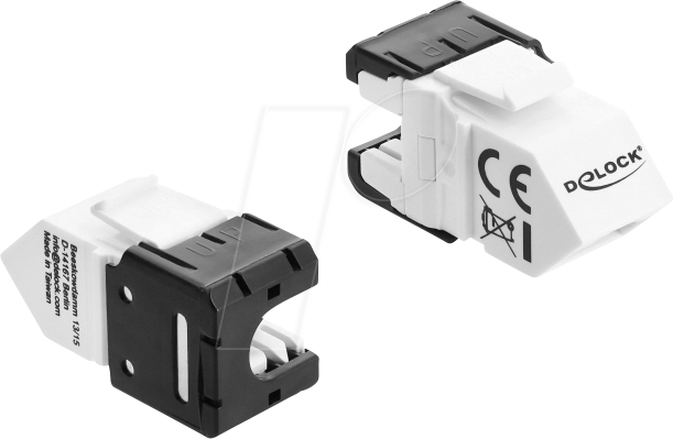 DELOCK 90939 - Keystone Modul RJ45 Buchse zu LSA Cat.6a 45° ungeschirmt 180°