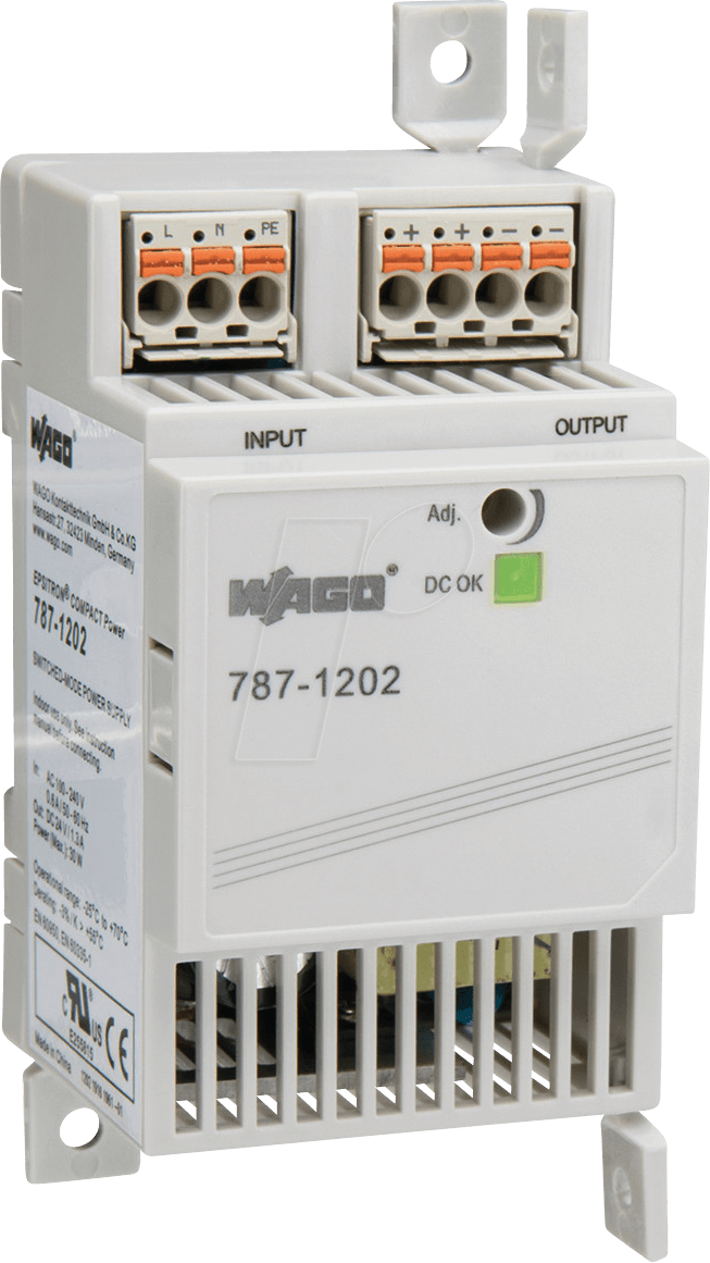 WAGO 787-1202 - Schaltnetzteil, Hutschiene, 30 W, 24 V, 1,3 A