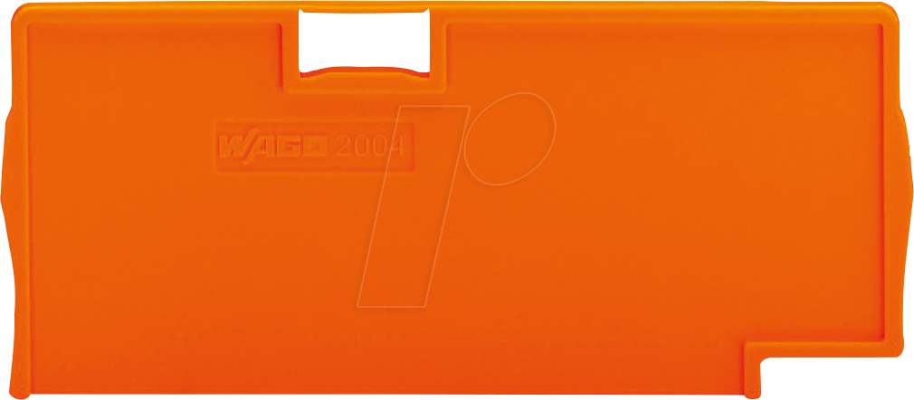 WAGO 2004-1494 - Trennplatte, 2 mm dick, überstehend, orange