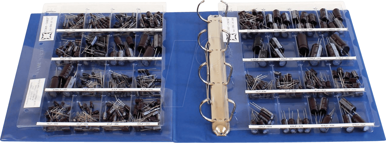 SORTIMENT CCC-10 - Sortiment Alu-Elkos, radial, 32 Werte, 213 Stück