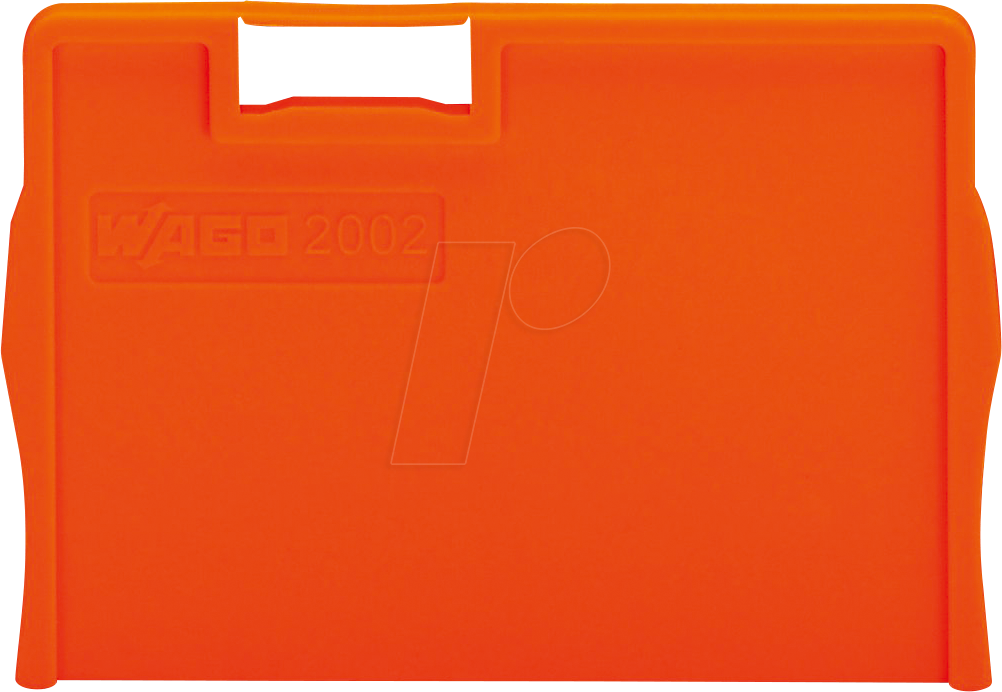 WAGO 2002-1294 - Trennplatte, 2 mm dick, überstehend, orange