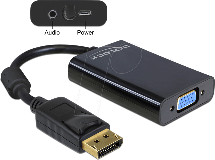 DELOCK 65439 - DisplayPort Adapter, DP 1.1 Stecker auf VGA Buchse