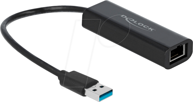 Thumbnail - DELOCK 66299 - Netzwerkkarte, USB 3.1, Gigabit Ethernet, 1x RJ45