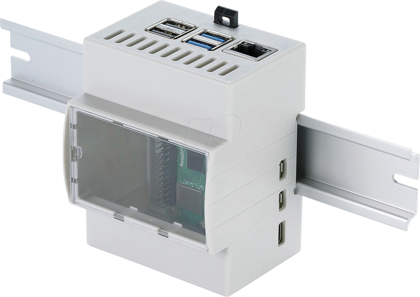 CB RPDM-5 - Kompaktes DIN-Rail Gehäuse für Raspberry Pi 5