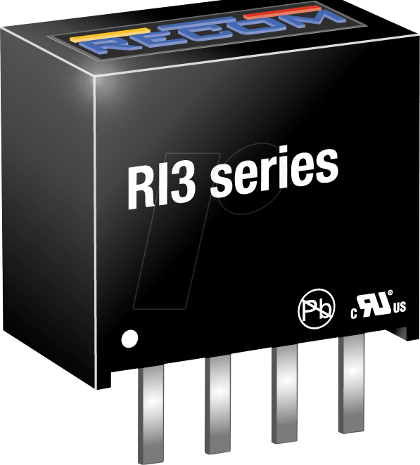 RI3-0505S - DC/DC-Wandler RI3, 5 Vin, Single, 5 Vout, 600 mA, SIP4