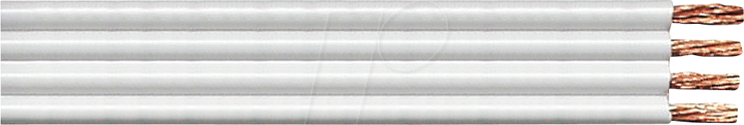 TME KL12-100FWRL - Lautsprecherkabel 4x1,5mm², weiß, 100m-Spule
