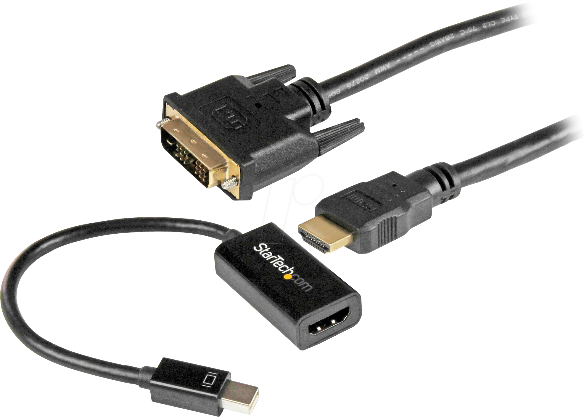 ST MDPHDDVIKIT - Kabel HDMI > DVI, 0,9 m + Adapter mDP > HDMI