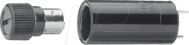 SCH 313601 - Sicherungshalter für 5 x 20 mm, 250 V, 6,3 A, schwarz