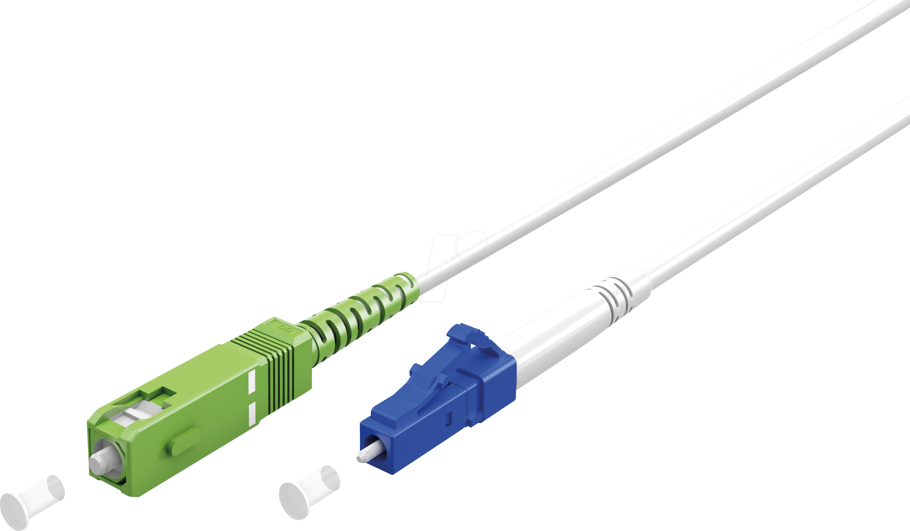 GOOBAY 59611 - Simplex LWL Patchkabel, SC-APC (8°)LC-UPC, weiß, 5.0 m