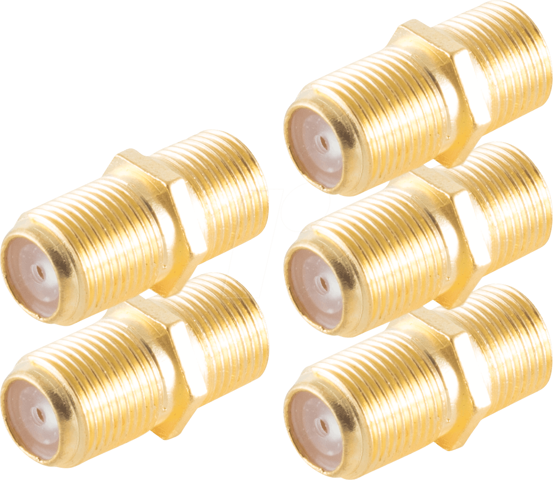 SHVP BS15-301314 - 5x SAT-F-Doppelbuchse, vergoldet