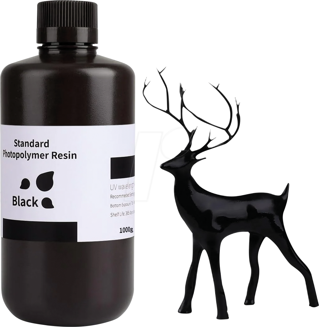 ELEGOO SR SW - 3D Druck, Kustharz, Standard, schwarz, 1 kg