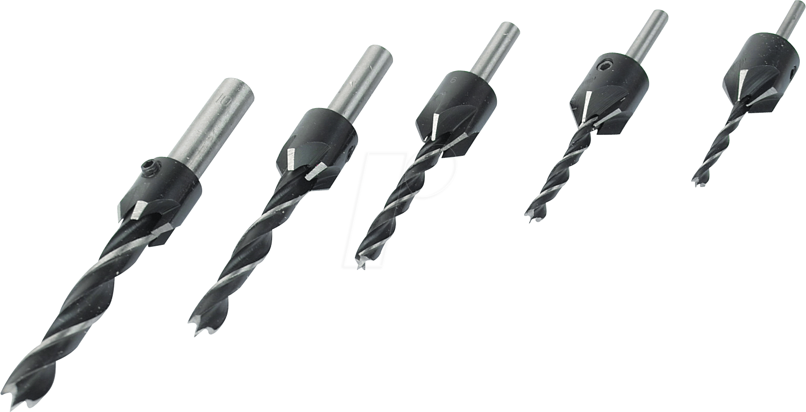 MAN 54805 - Holzbohrersatz, mit Senker, 4-10 mm