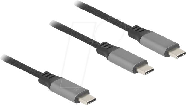 DELOCK 81271 - Ladekabel, 2in1, C zu 2x C, 100 W, Stromaufteilung, 1,2 m