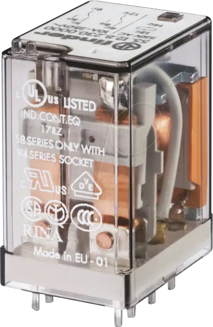 FIN 55.12.9 24V - Allzweck-PCB-Relais, 2 CO 10 A, 24 V DC