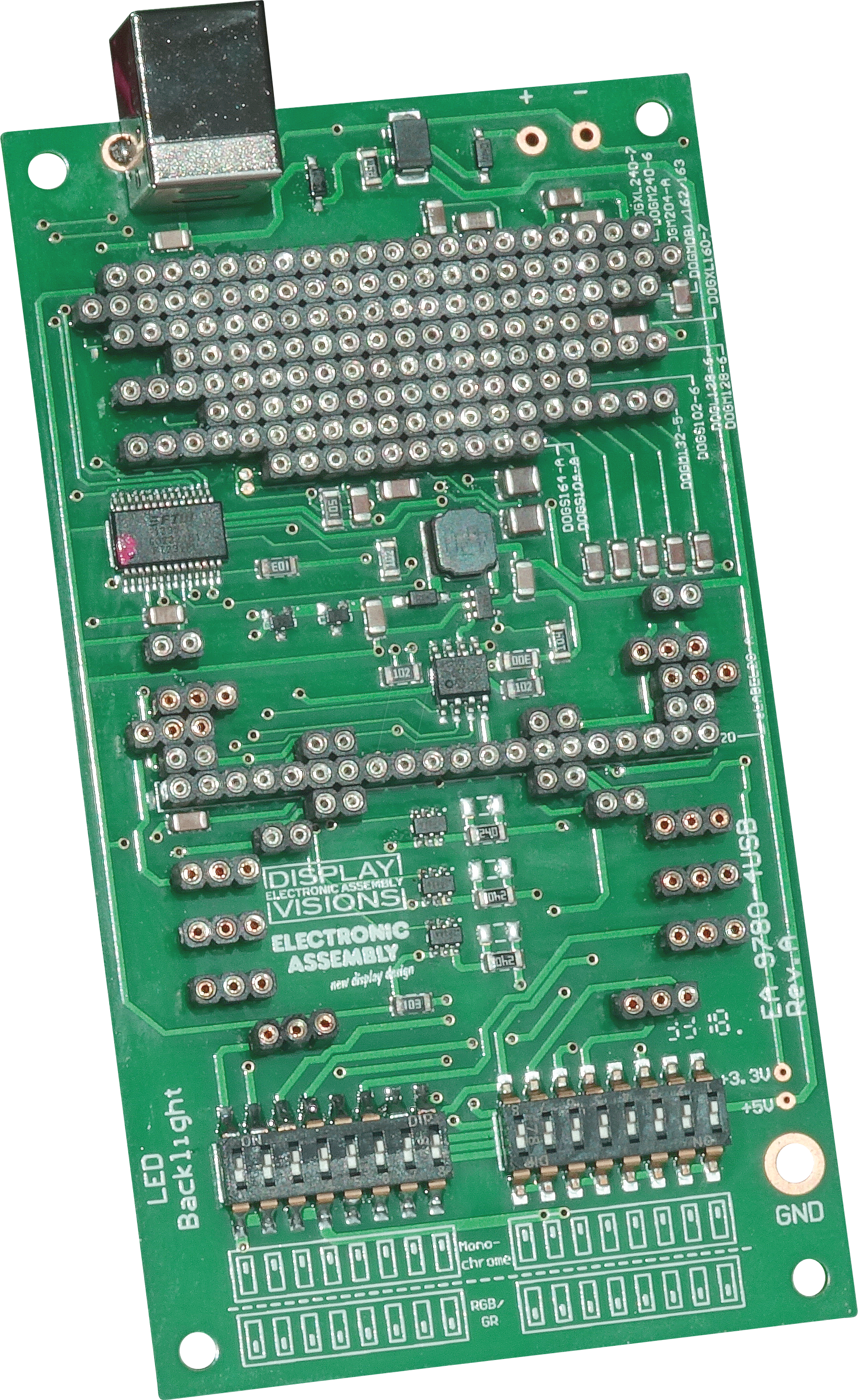 EA 9780-4USB - USB-Testboard für DOG-Module und eLABEL20