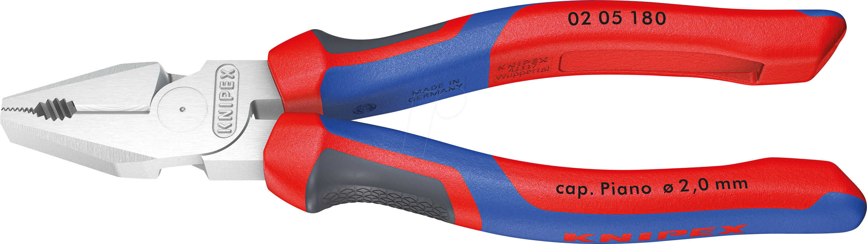 KN 02 05 180 - Kraft-Kombizange, 180 mm, verchromt