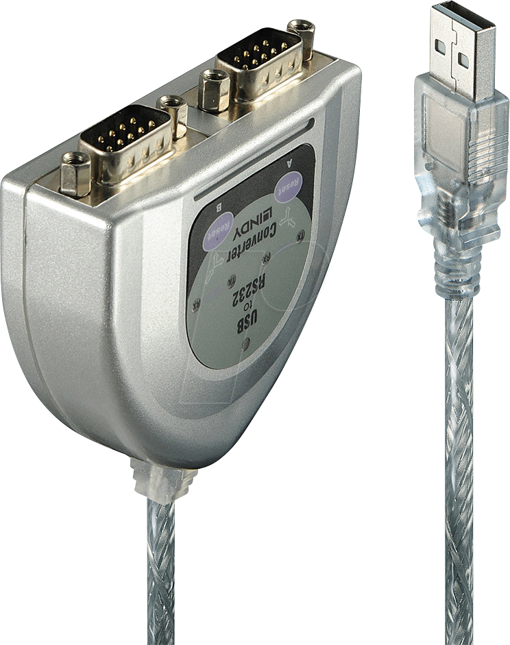 LINDY 42889 - USB 1.1 Konverter, A Stecker auf 2x RS232