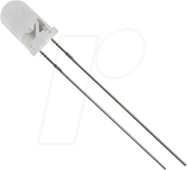 5034W2C-CUA-C - LED 5mm, bedrahtet, weiß, 15000 mcd, 25°