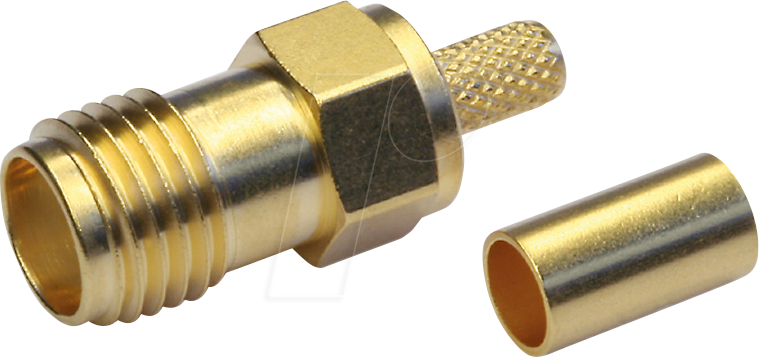 TG 100024672 - SMA-Kabelbuchse für RG-316/U vergoldet Löt-/Crimpanschluss