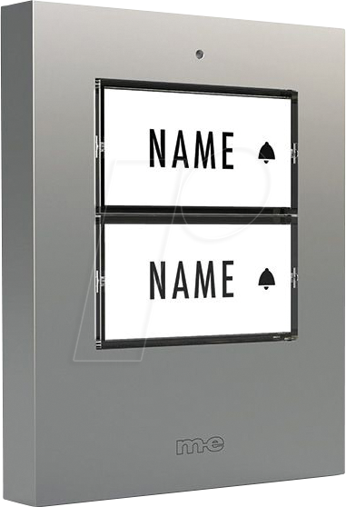 ME KTF 2 S - Klingeltaster, 2-Familienhaus, silber