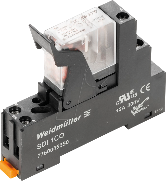 DRI 24VDC 1CO - Koppelrelais, 24 V DC, 10 A, 1 Wechsler