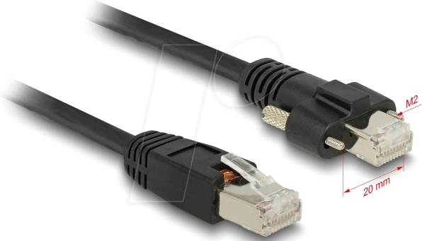 DELOCK 85672 - Patchkabel, Cat.6, S/FTP, mit Schrauben, 10 m