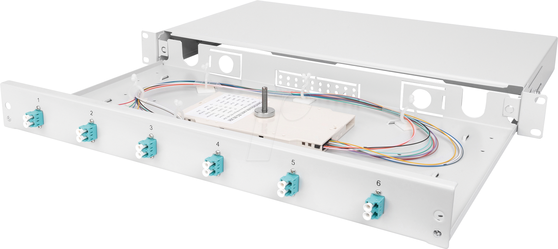 DIGI DN-96330-3 - LWL Spleißbox, 1HE, bestückt, 6x LC DX, OM3