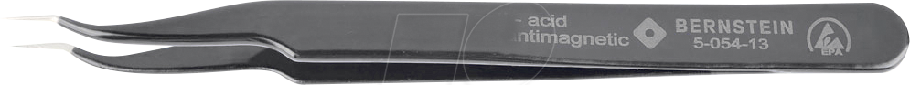 Thumbnail - BERN 5 054 13 - SMD-Pinzette, doppelt gebogen, sehr spitz, 120 mm, ESD